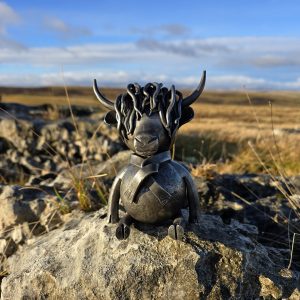 Highland cow sculpture