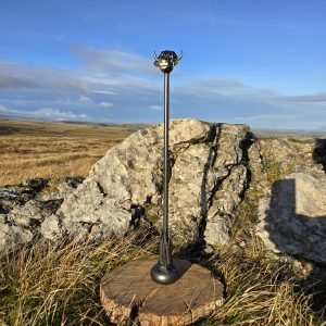 Hand-Forged Highland Cow Fire Poker & Stand